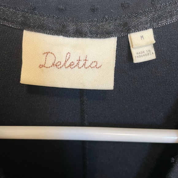 Deletta Black Anthropologie Top - Picture 2 of 3